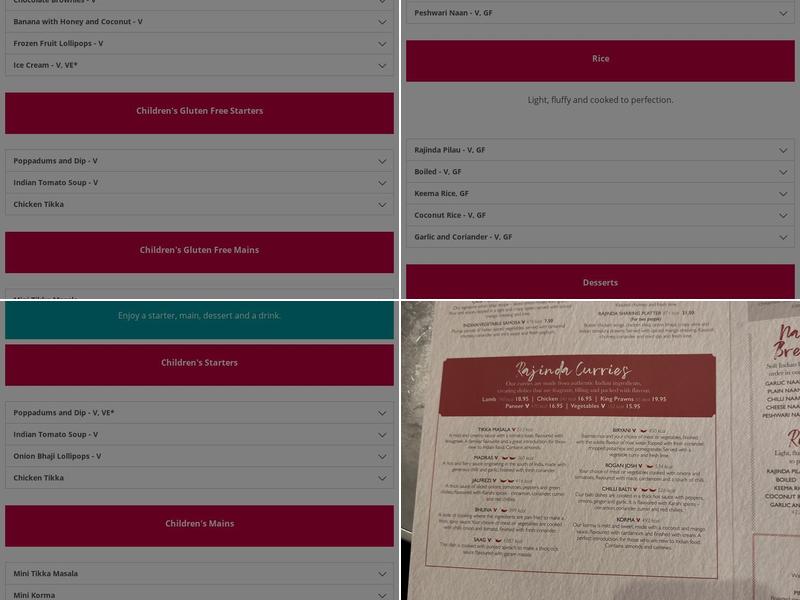 Rajinda Pradesh Menu