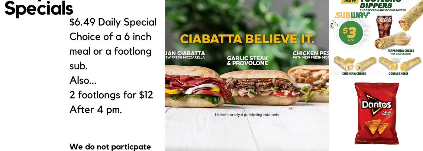 Subway Menu