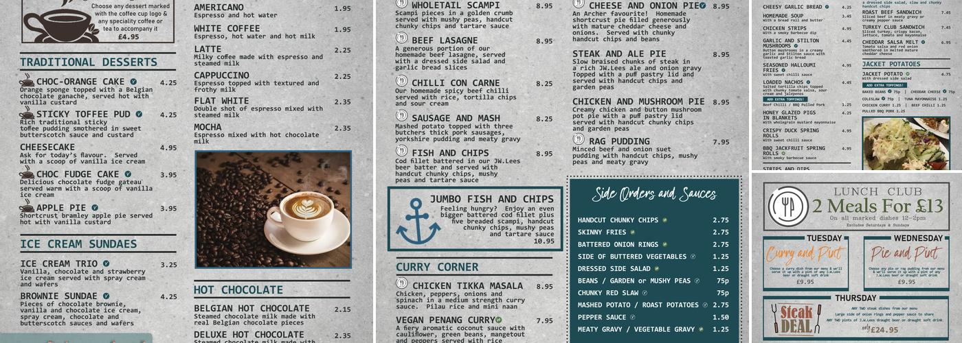 The Middleton Archer Menu