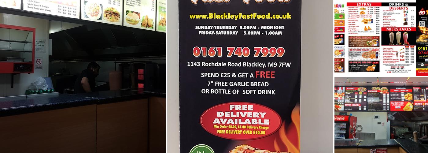 BD Fast Food Blackley Menu