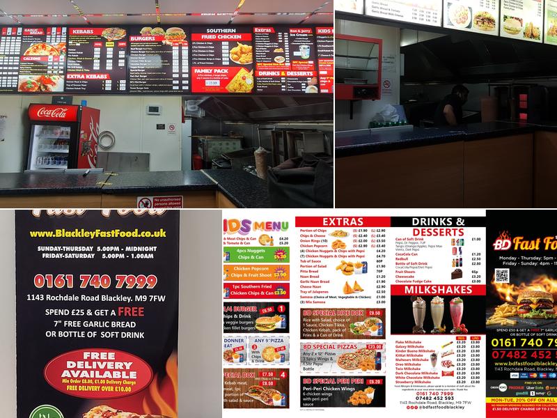 BD Fast Food Blackley Menu