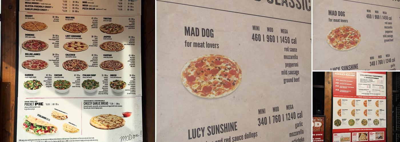 MOD Pizza Menu