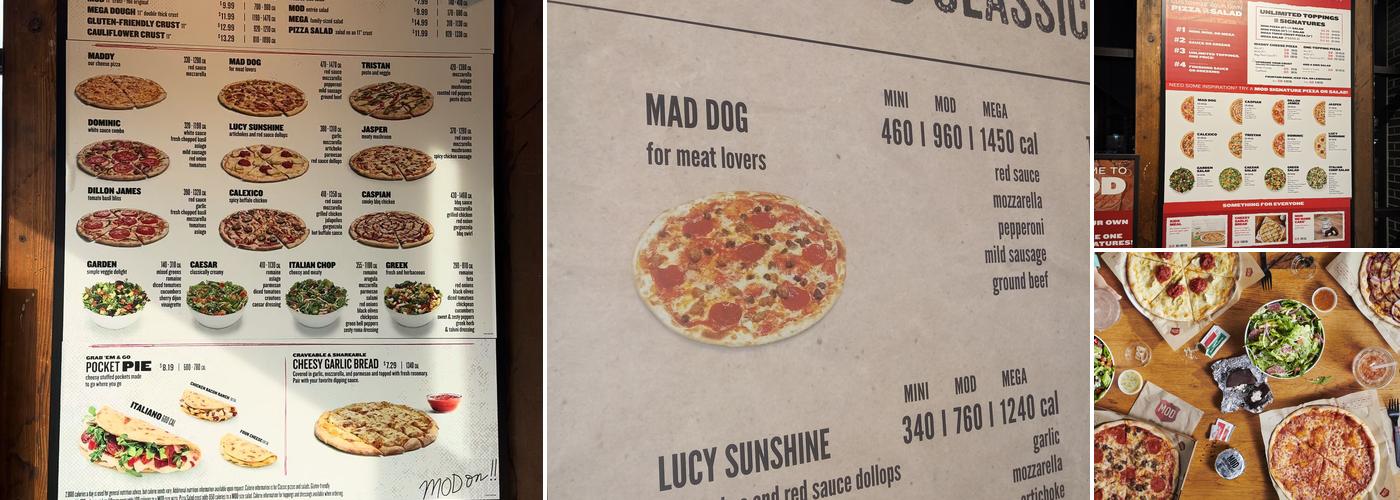 MOD Pizza Menu