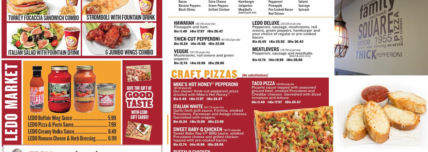 Ledo Pizza Menu