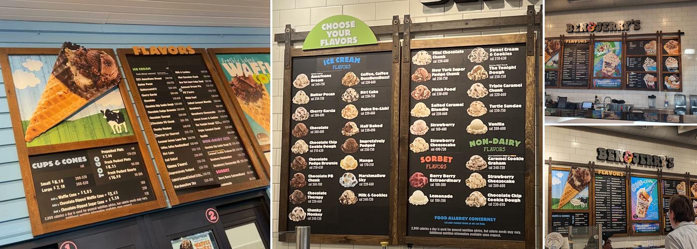 Ben & Jerry’s Menu