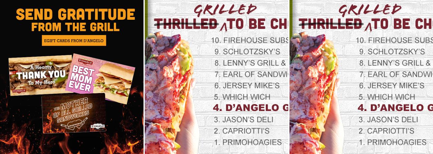 D'Angelo Grilled Sandwiches Menu
