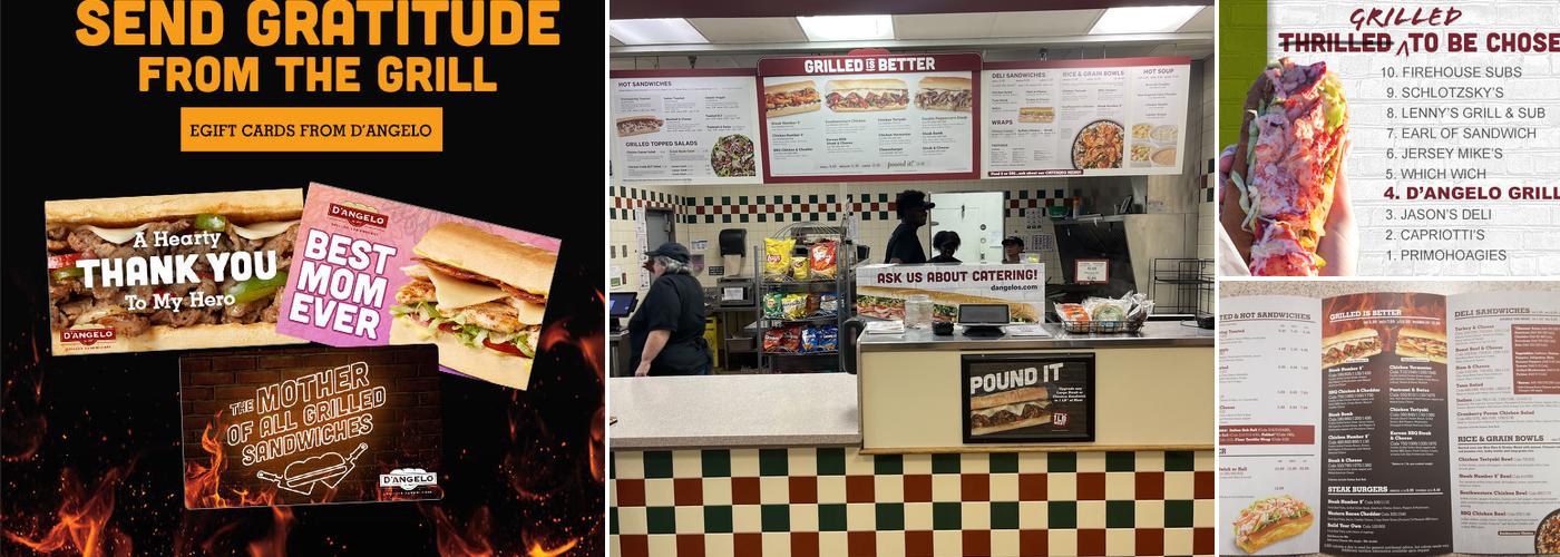 D'Angelo Grilled Sandwiches Menu