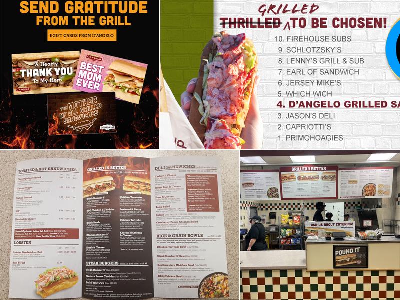 D'Angelo Grilled Sandwiches Menu