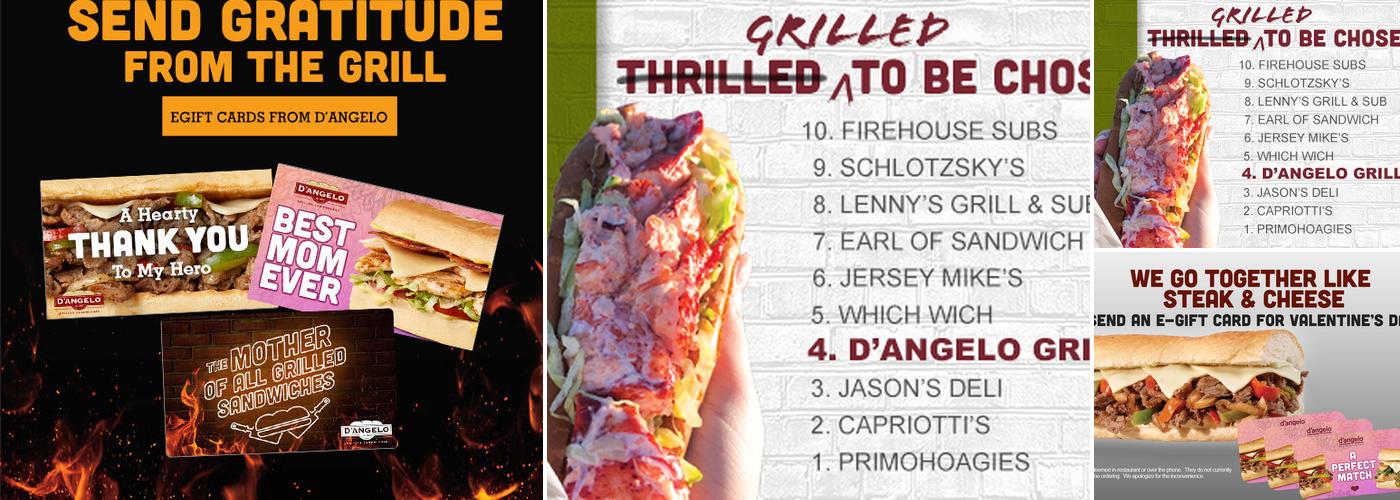 D'Angelo Grilled Sandwiches Menu