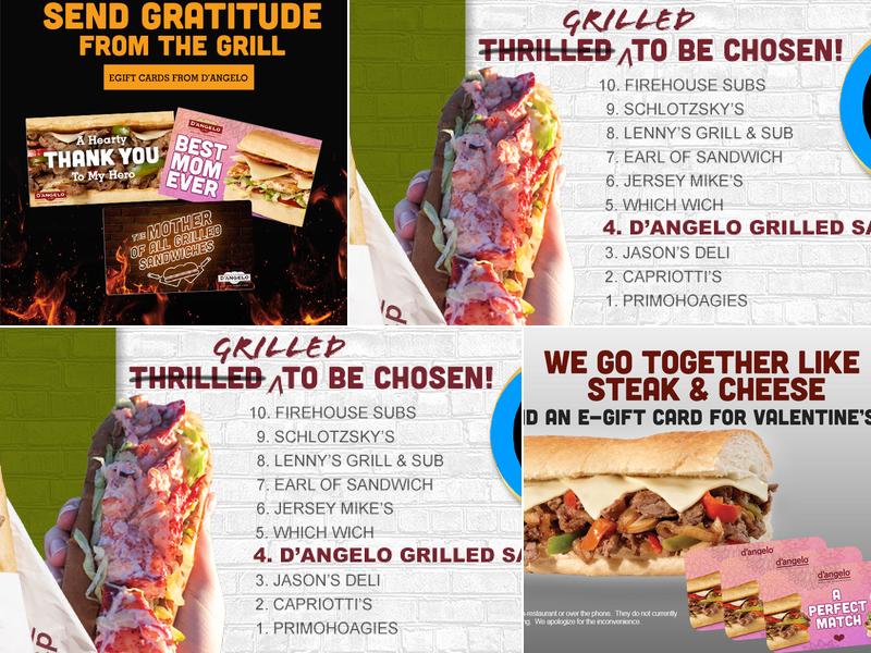 D'Angelo Grilled Sandwiches Menu