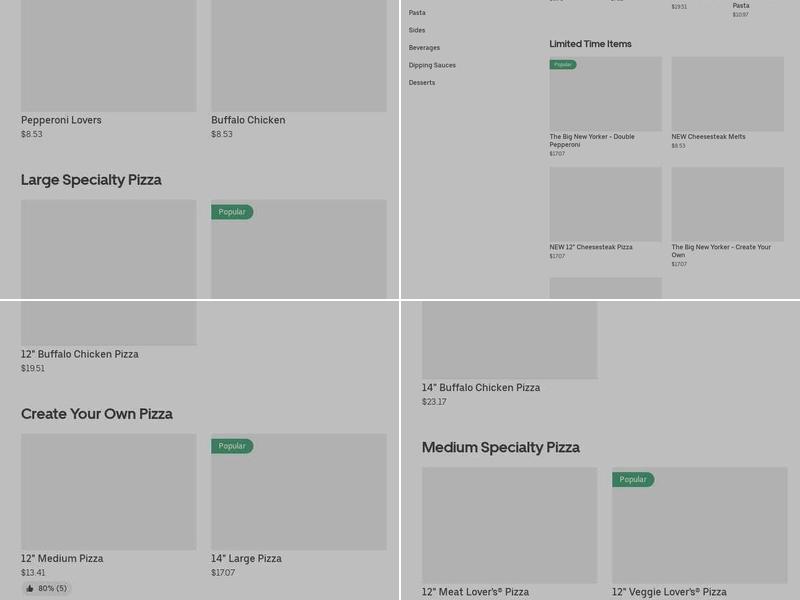 Pizza Hut Menu