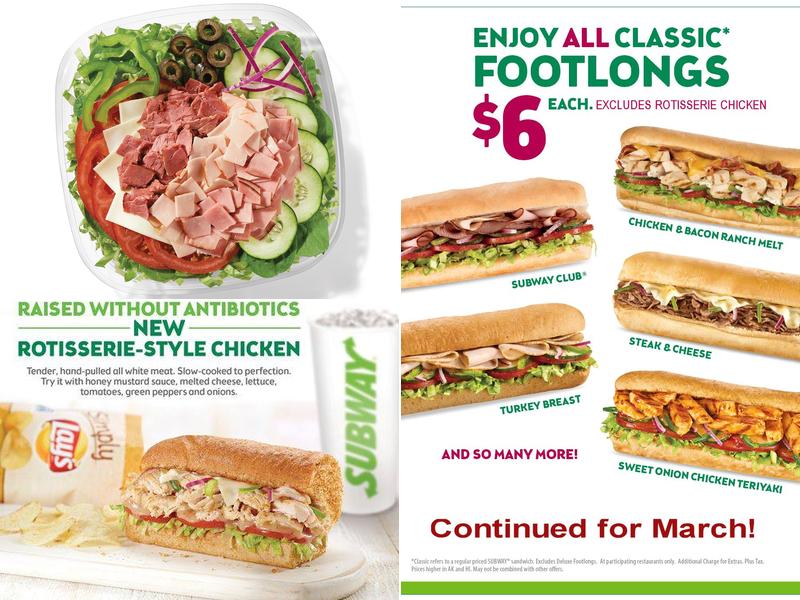 Subway Menu