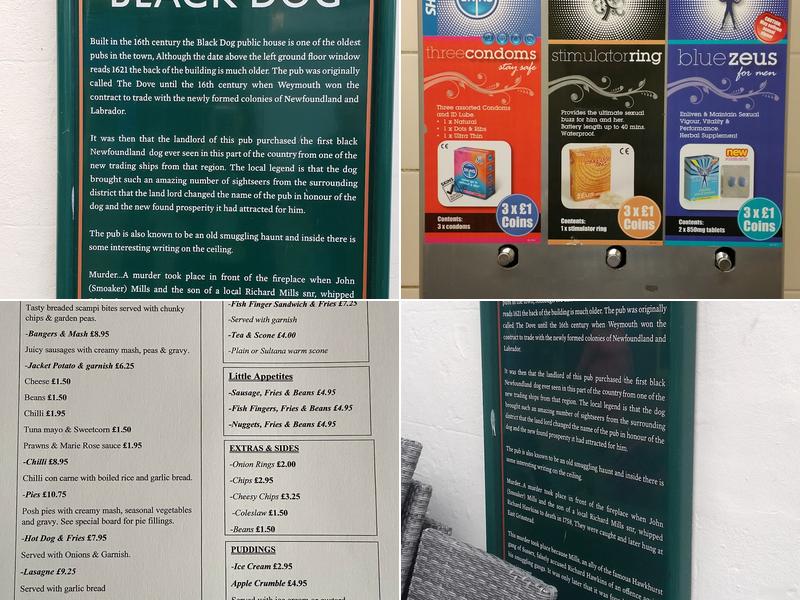 The Black Dog Weymouth Menu