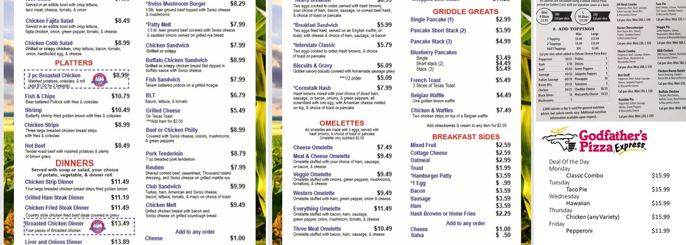 Godfather's Pizza Express Menu