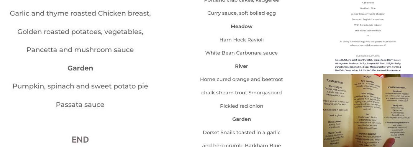 Yalbury Cottage Menu