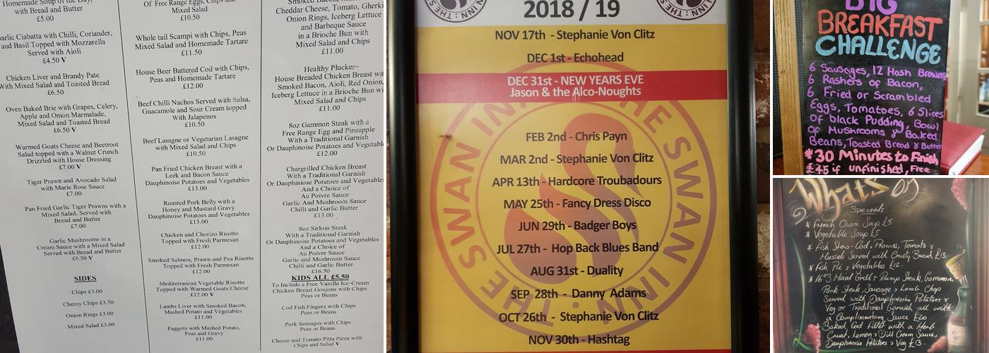 The Swan Inn Menu