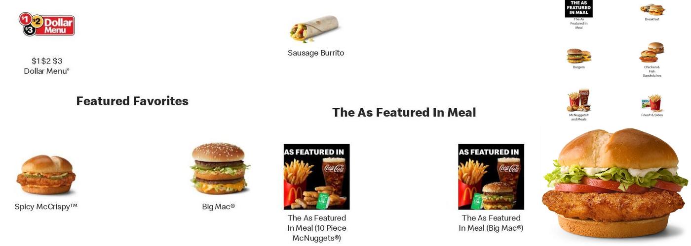 McDonald's Menu