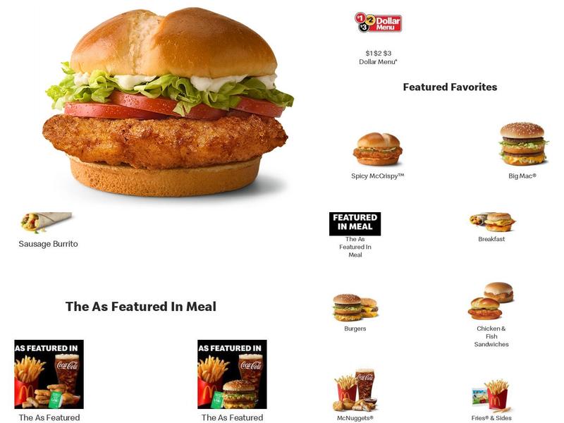 McDonald's Menu