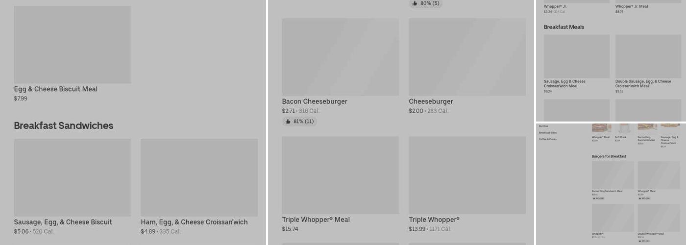 Burger King Menu