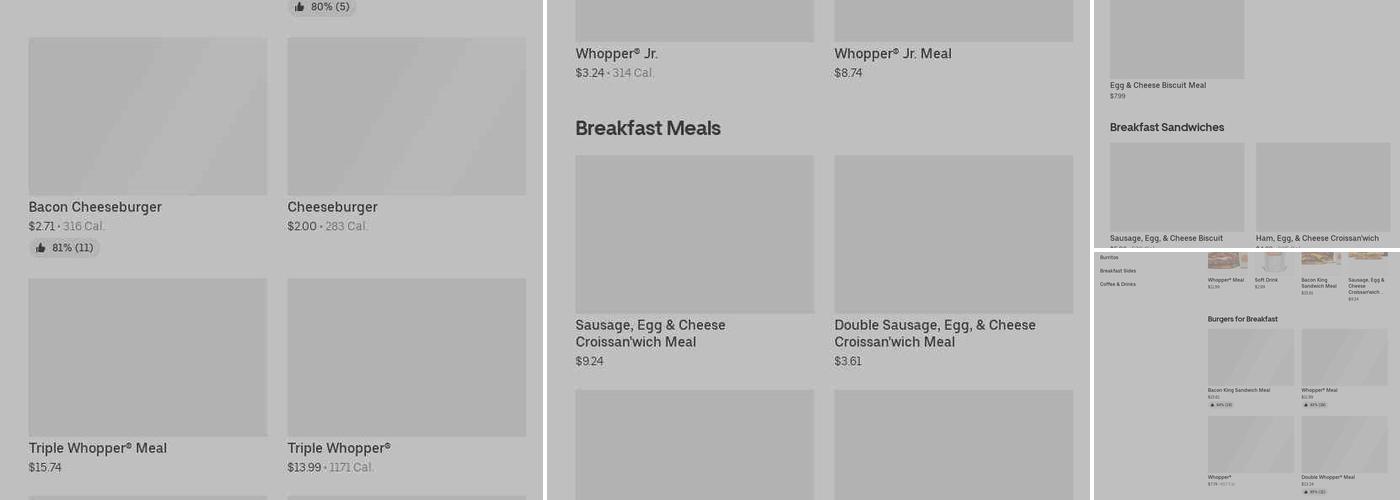 Burger King Menu