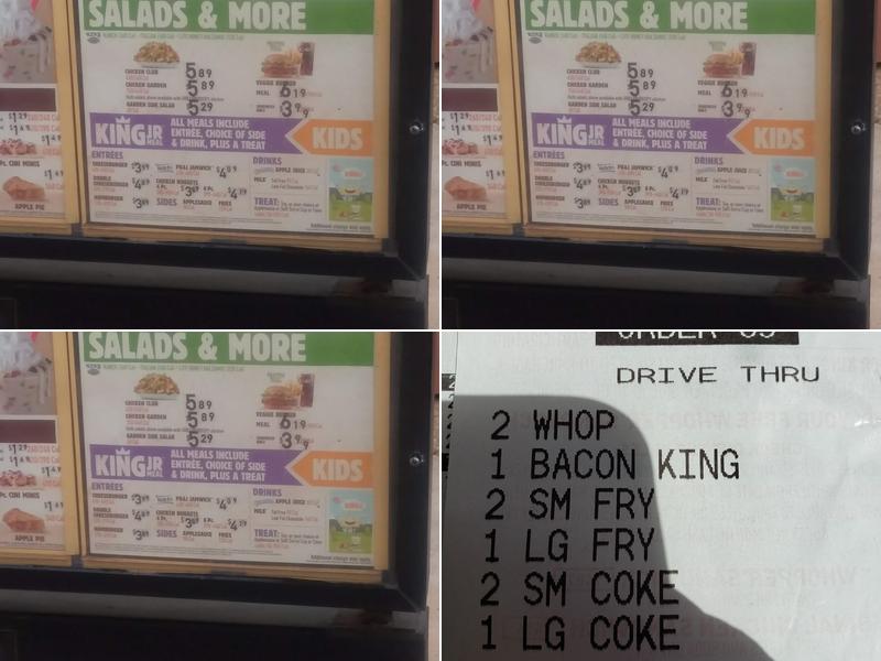 Burger King Menu