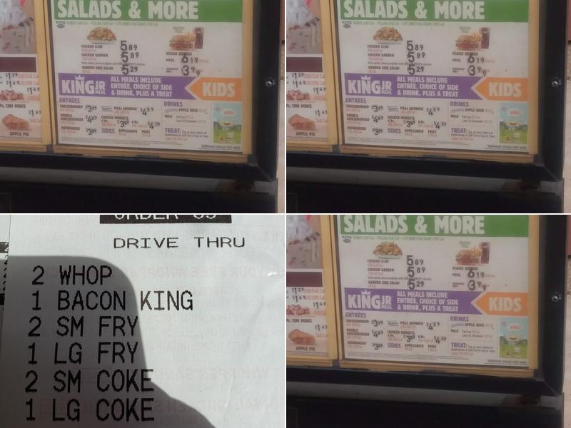 Burger King Menu