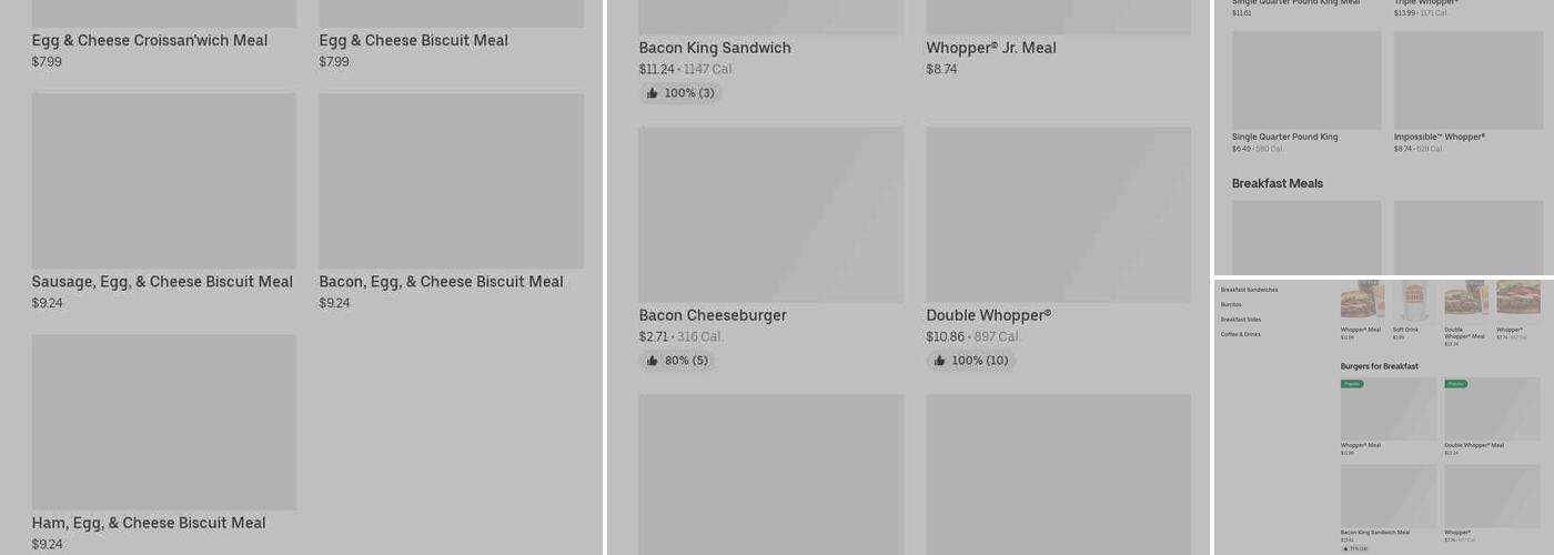 Burger King Menu