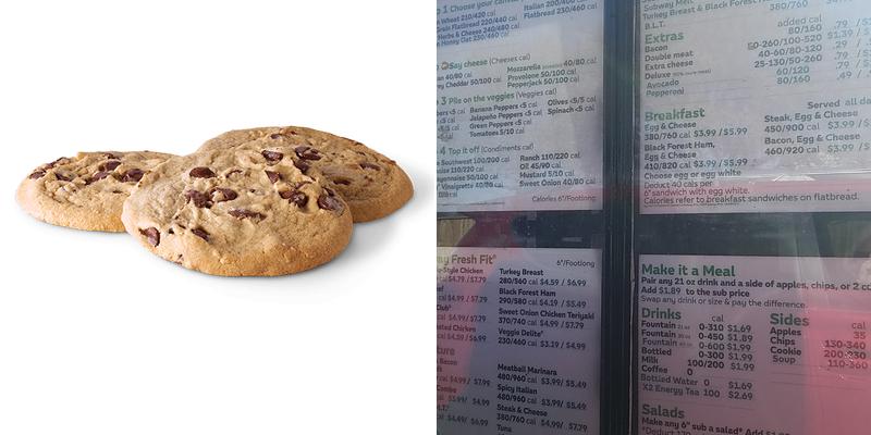 Subway Menu