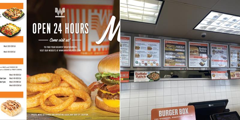 Whataburger Menu
