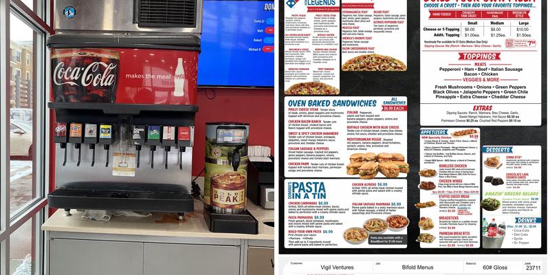Domino's Pizza Menu