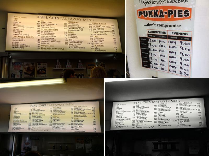 The Beer Fish & Chip Shop Menu