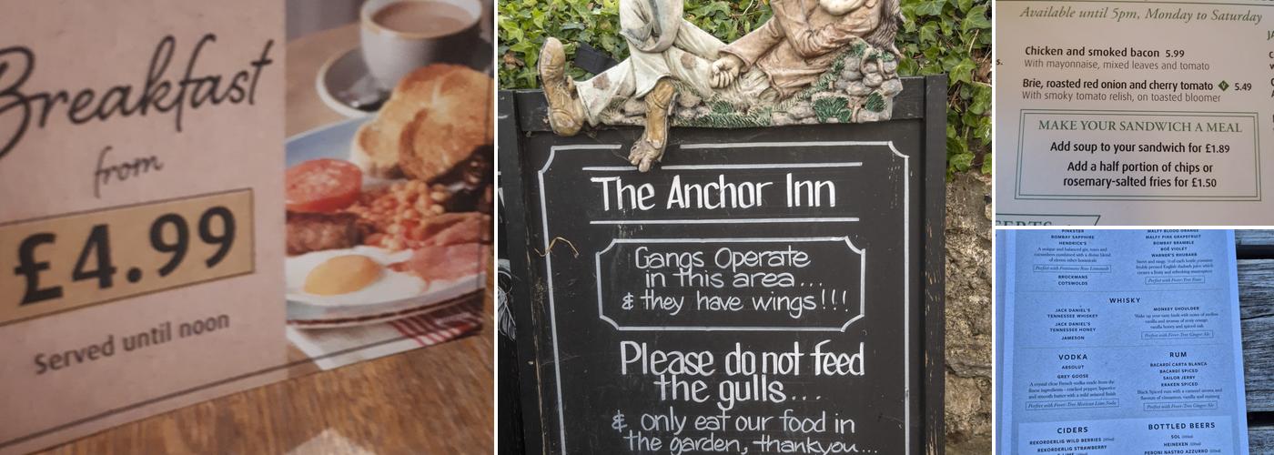 Anchor Inn Menu