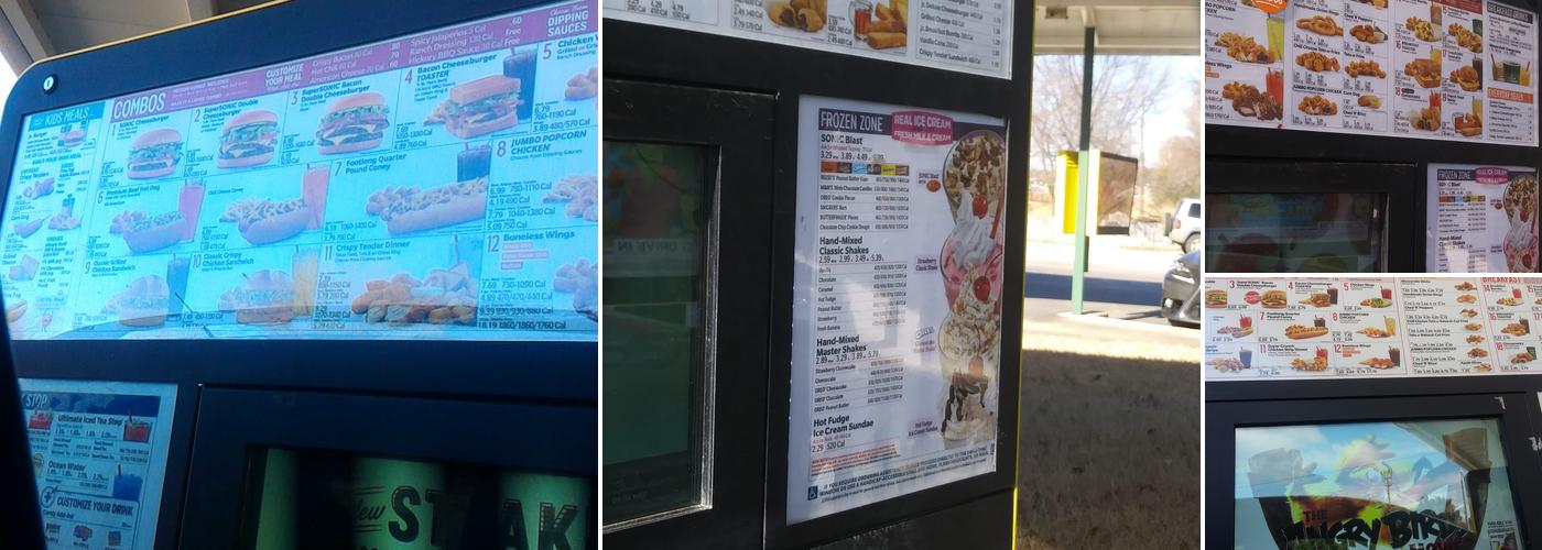 Sonic Drive-In Menu