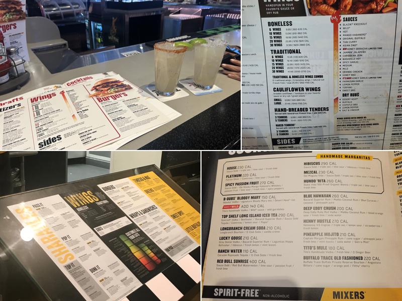 Buffalo Wild Wings Menu