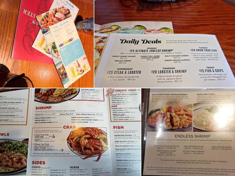 Red Lobster Menu
