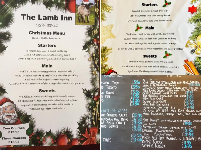 The Lamb Inn Menu