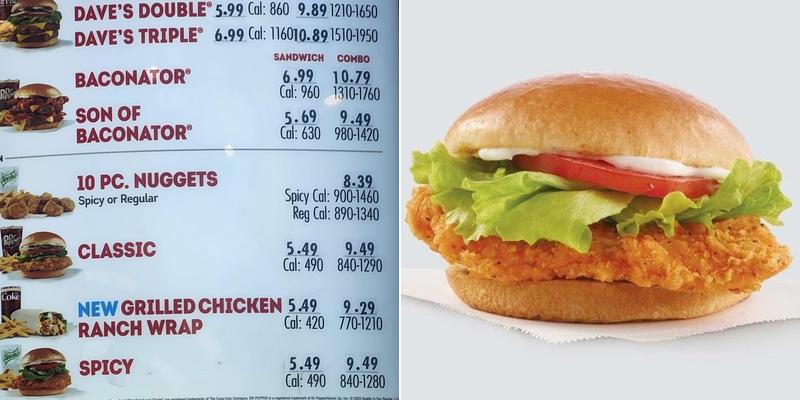 Wendy's Menu