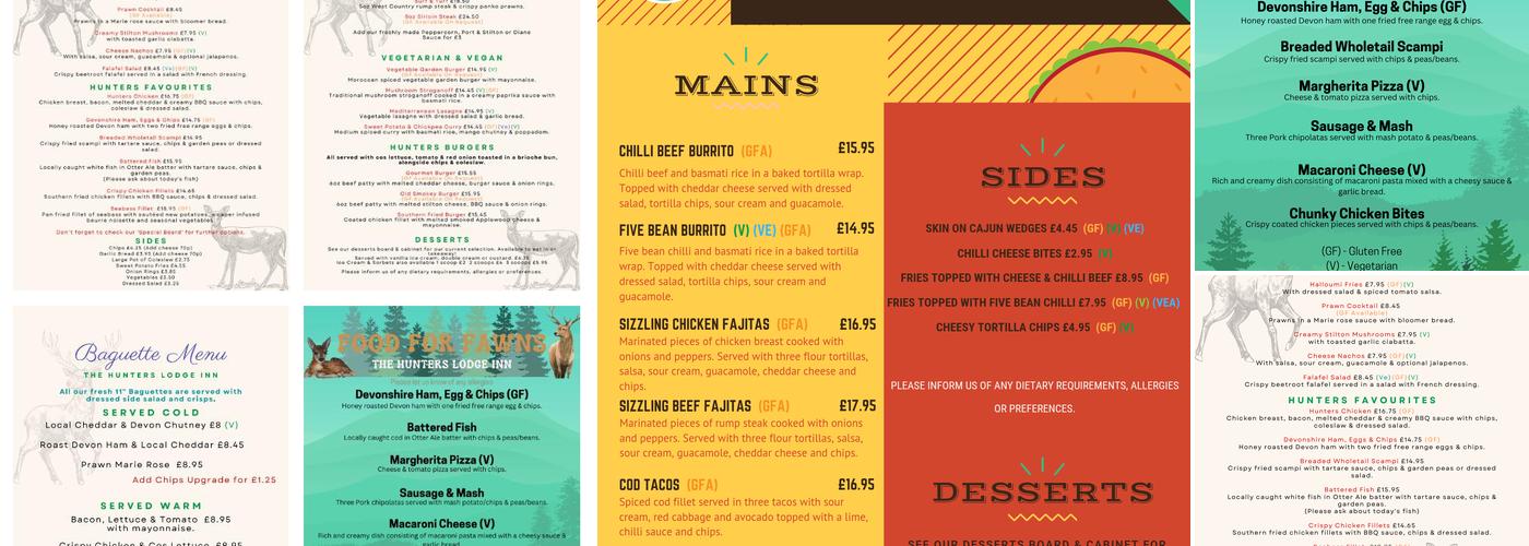 The Hunters Lodge Inn Menu