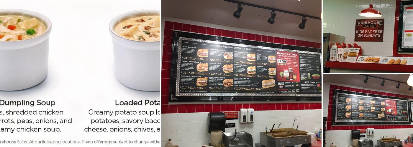 Firehouse Subs Texas Tech Menu