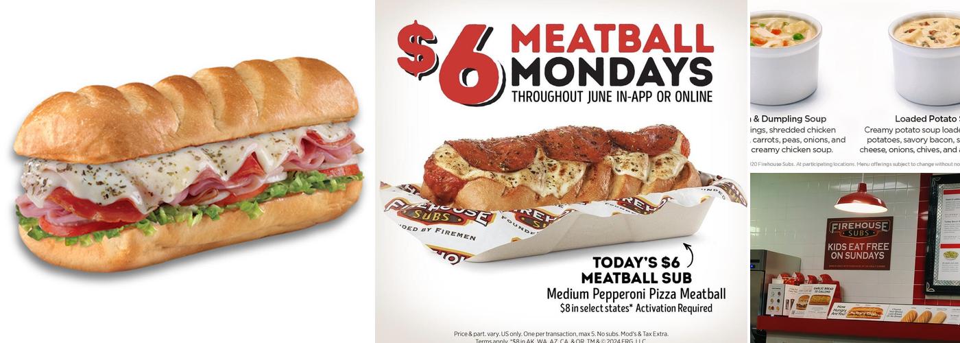 Firehouse Subs Texas Tech Menu