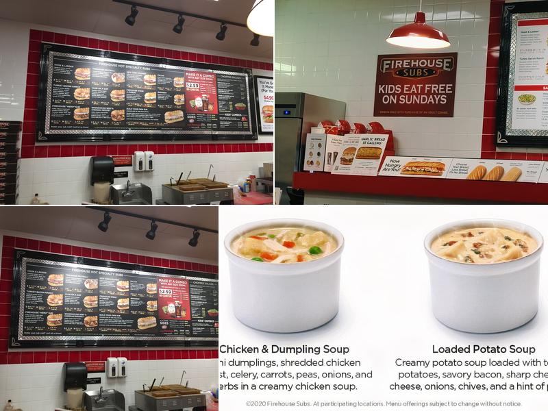 Firehouse Subs Texas Tech Menu
