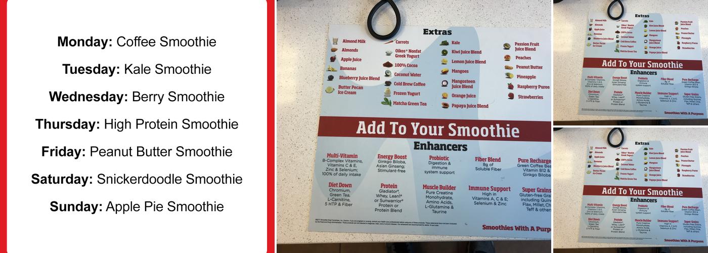 Smoothie King Menu