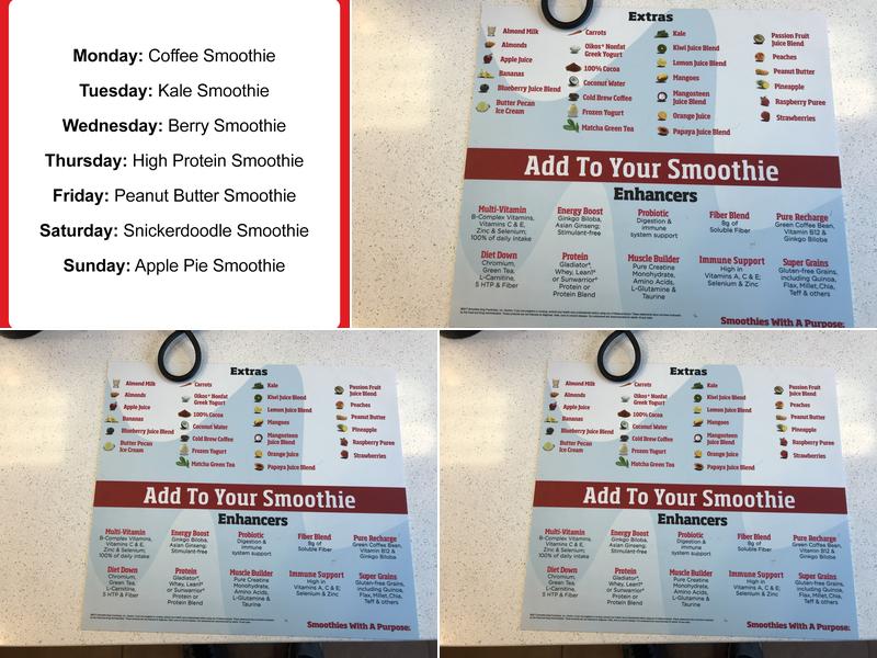 Smoothie King Menu