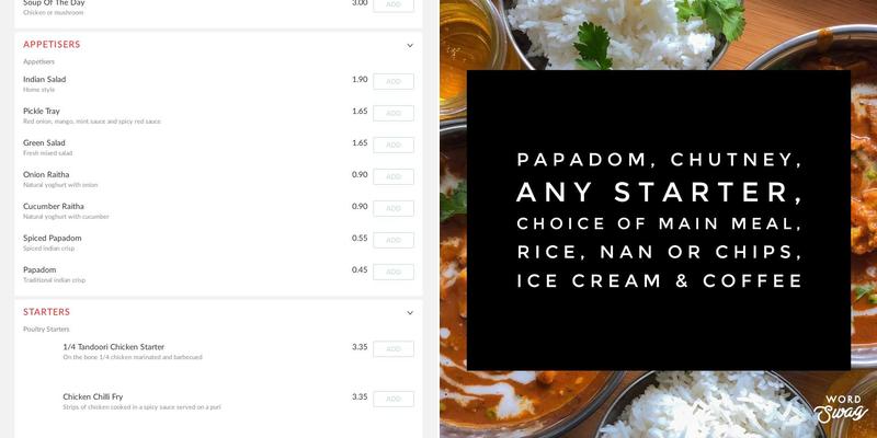 Maha Indian Cuisine Menu