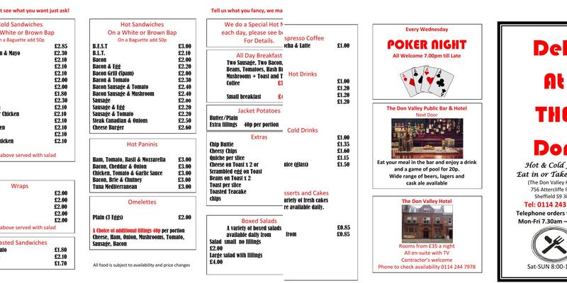 Deli At The Don Menu