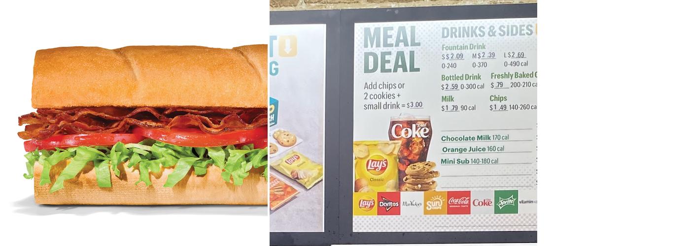 Subway Menu