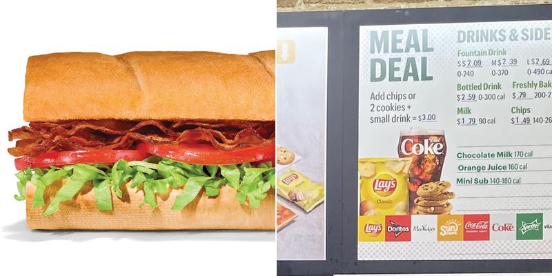 Subway Menu