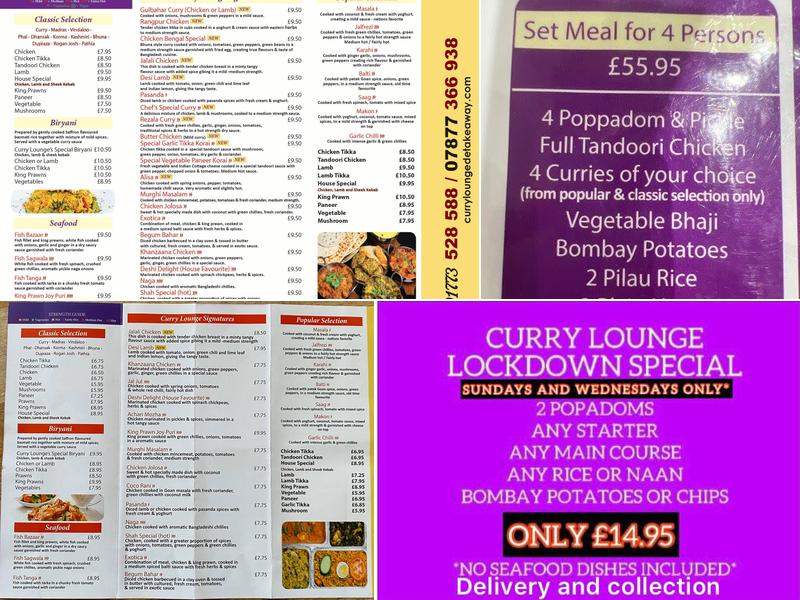 Curry Lounge Menu