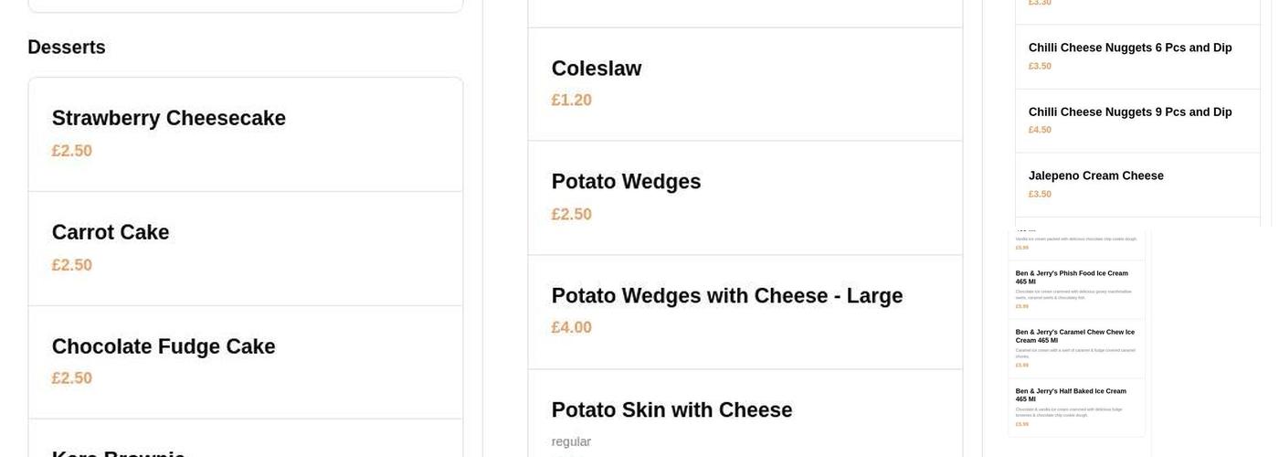 Yummy Chicken & Pizza Menu