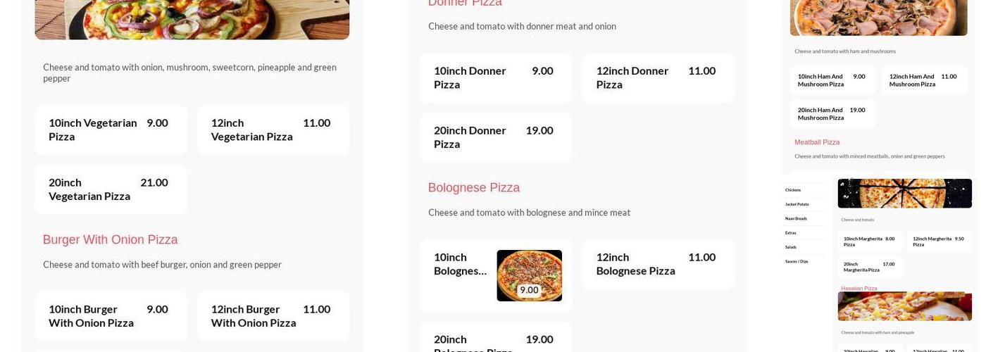 Pizza Man Menu